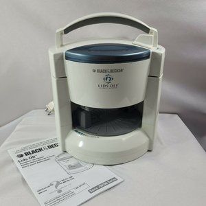 Black & Decker Lids Off Automatic Electric Jar Opener Model JW200